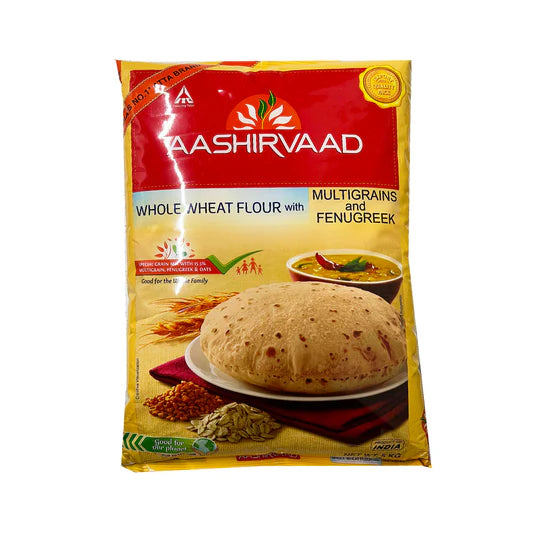 Aashirvaad Whole Wheat With Multigrains and Fenugreek Atta 5kg