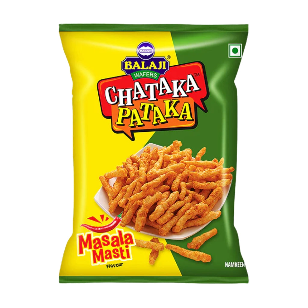 Balaji Chataka Pataka Masala Masti (Spicy Rice and Corn Sticks) - 65g