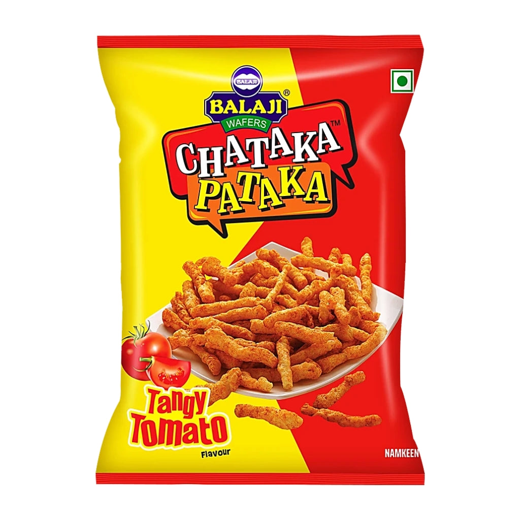 Balaji Chataka Pataka Tangy Tomato (Tomato Flavoured Rice and Corn Sticks) 65g