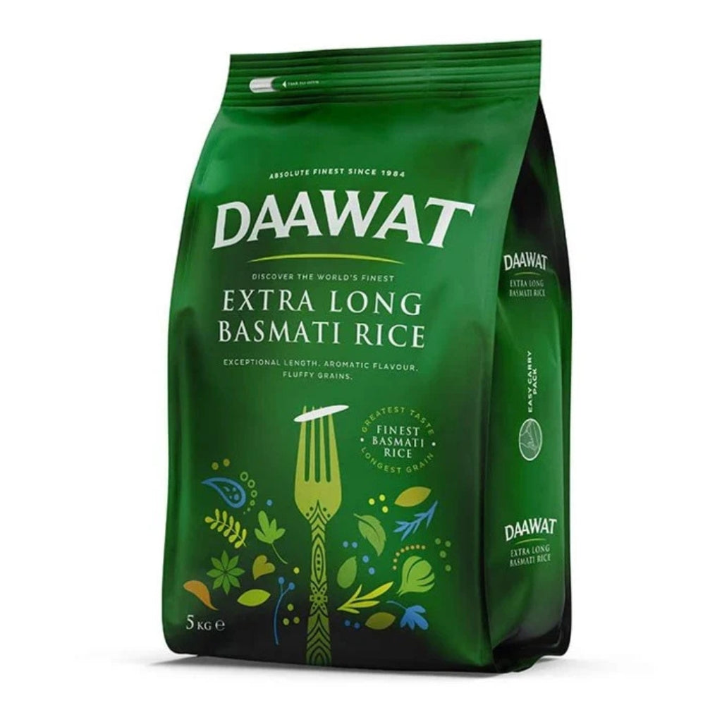 Daawat Basmati Rice (Extra Long) Green Bag 5kg
