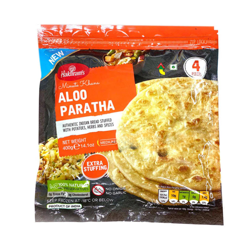 Haldiram's Aloo Paratha 400g (4Pcs) – Soft & Tasty Aloo