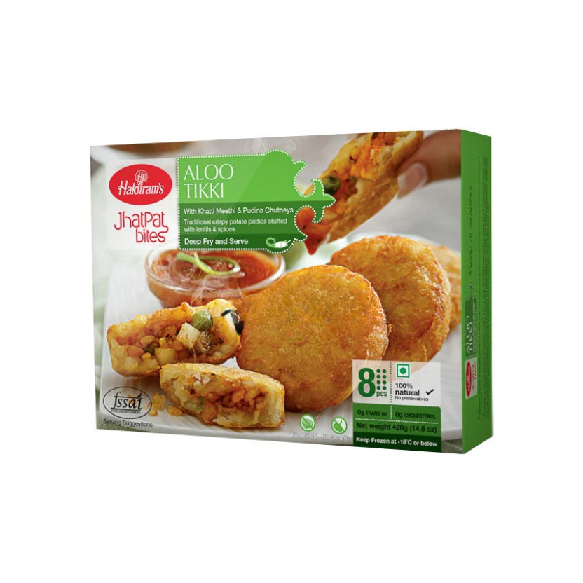 Haldiram's Aloo Tikki 420g (8Pcs) – Golden Fried Patties
