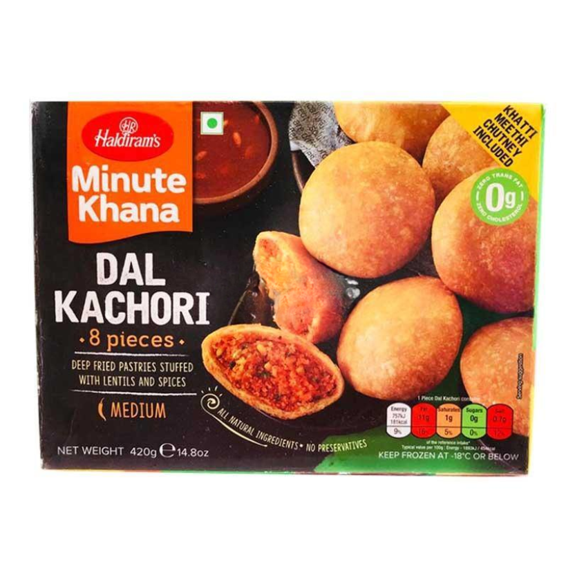 Haldiram's Dal Kachori 420g (8Pcs) – Crispy Indian Snack