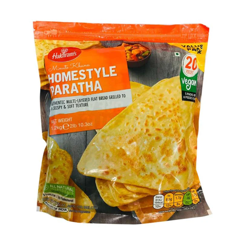 Haldiram's Homestyle Paratha 1.2kg (20Pcs)