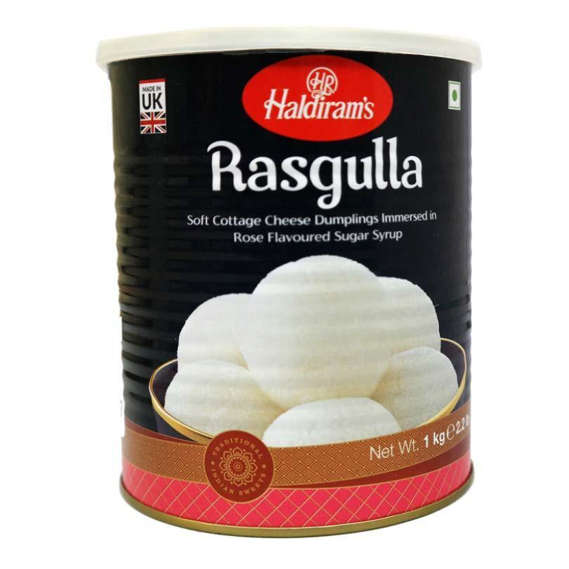 Haldiram's Rasgulla 1kg – Soft Syrup Dessert