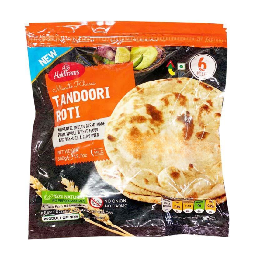 Haldiram's Tandoori Roti 360g - Clay Oven Flatbread