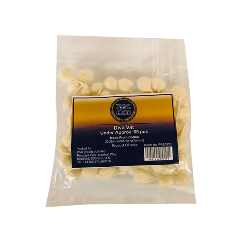 Heera Round Diva Cotton Wicks (65Pcs)