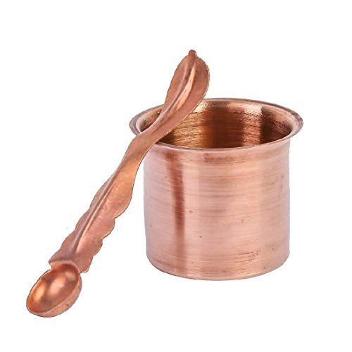 Pooja glass with spoon