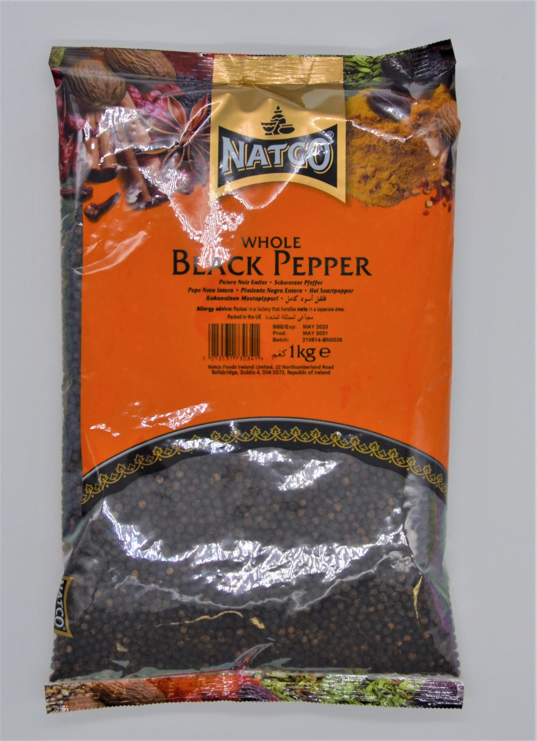 Natco Black Pepper Whole 1kg
