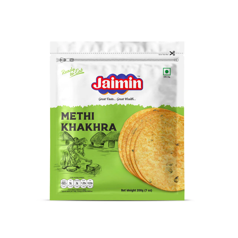 Jaimin Methi Khakhra 200g – Crispy Fenugreek Khakhra