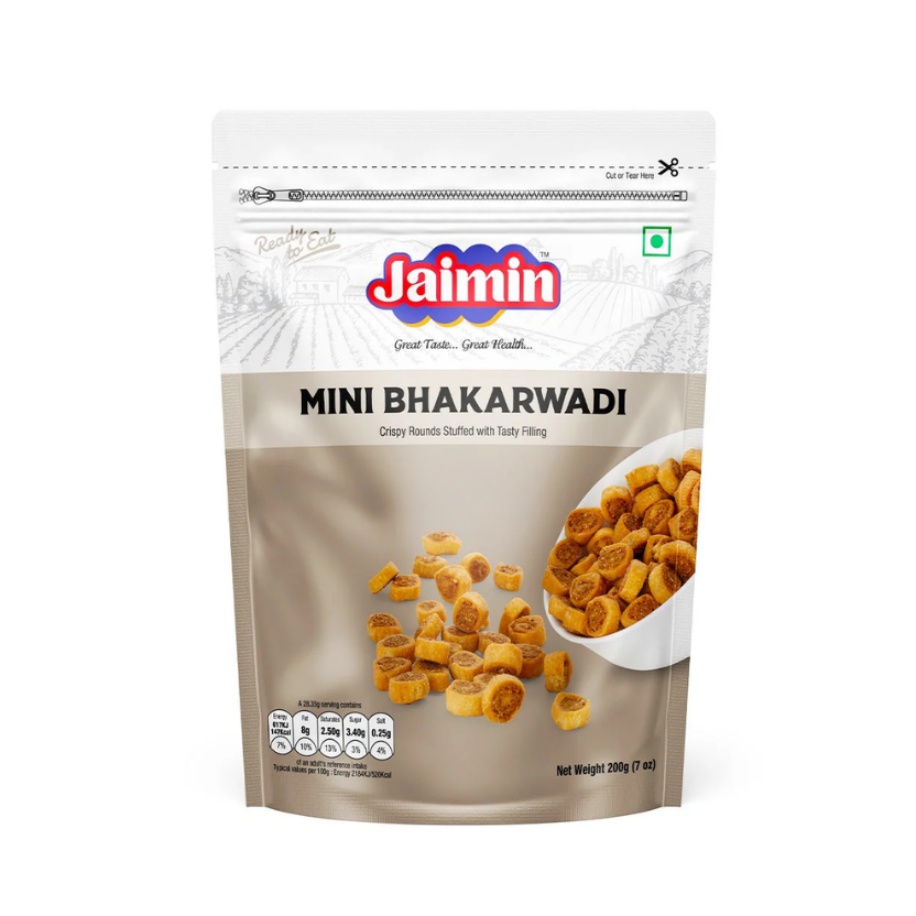 Jaimin Mini Bhakarwadi 200g – Crunchy Spiced Snack