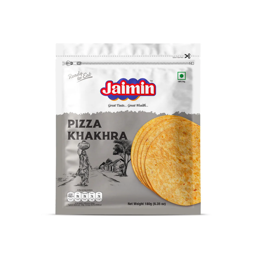 Jaimin Pizza Khakhra 180g – Crispy Spicy Indian Snack
