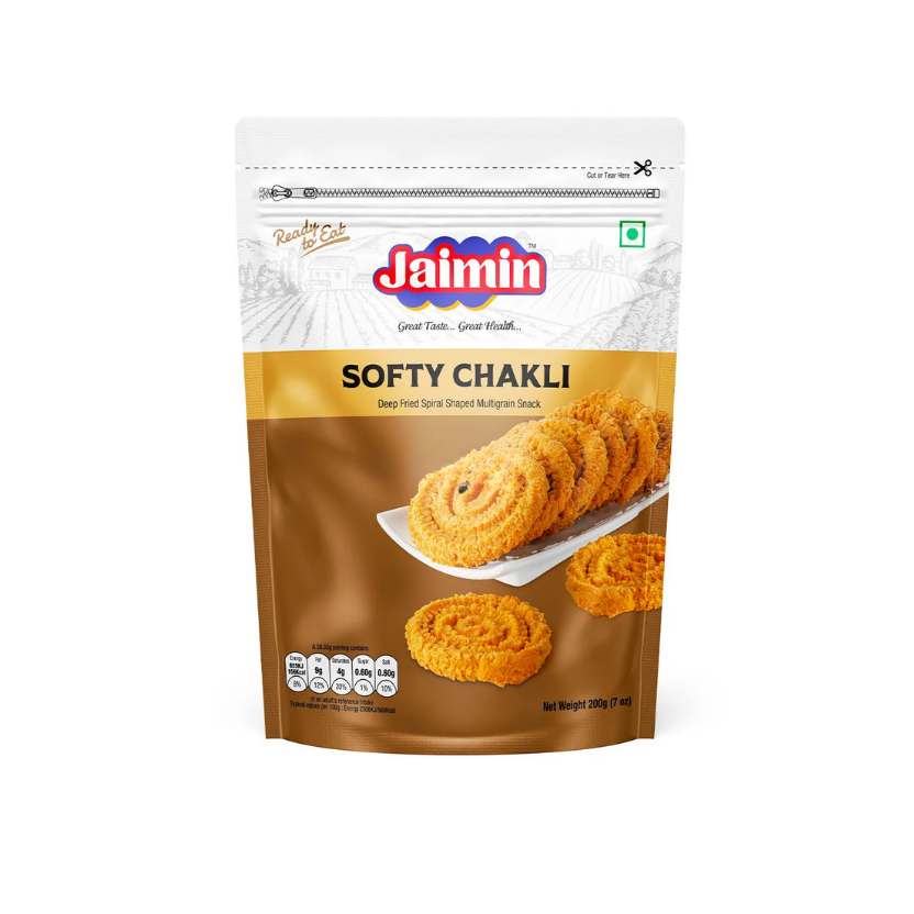 Jaimin Softy Chakli (Spiral Savoury Snack) 200g – Crispy Savoury Snack
