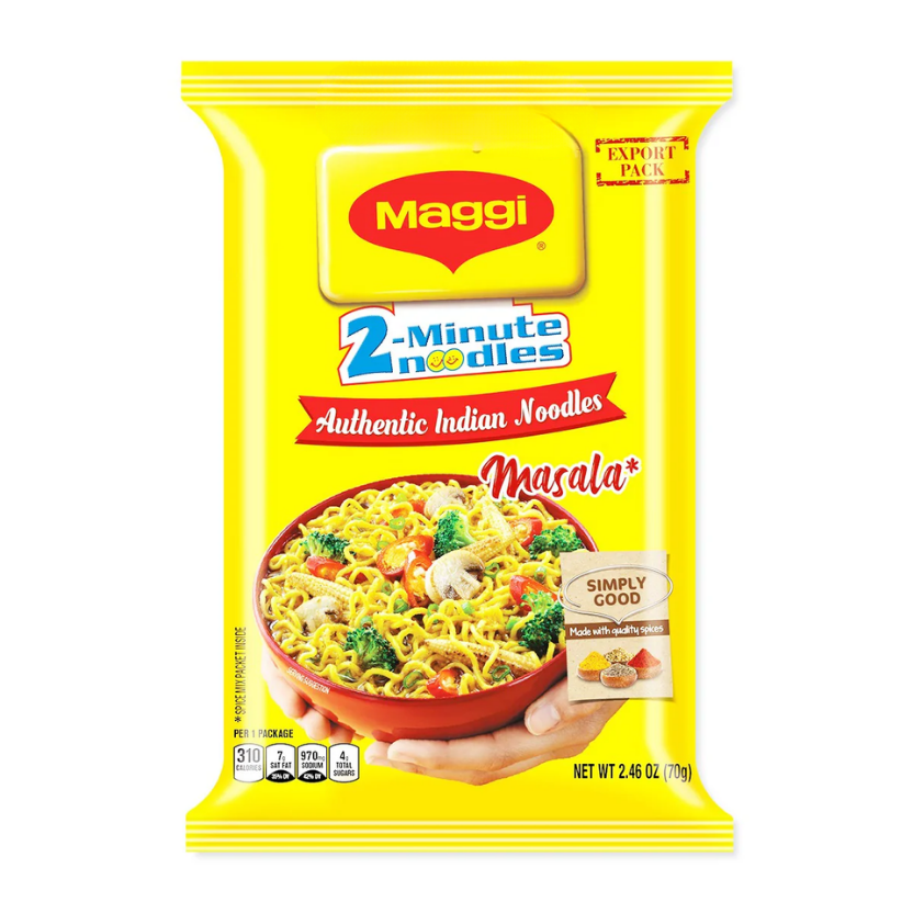 Maggi Masala Noodles 52g (4 For £1) – Quick Spicy Meal in Minutes