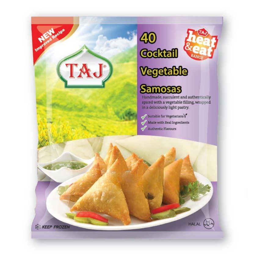 Taj 40 Cocktail Vegetable Samosa - Perfect Party Starter Pack
