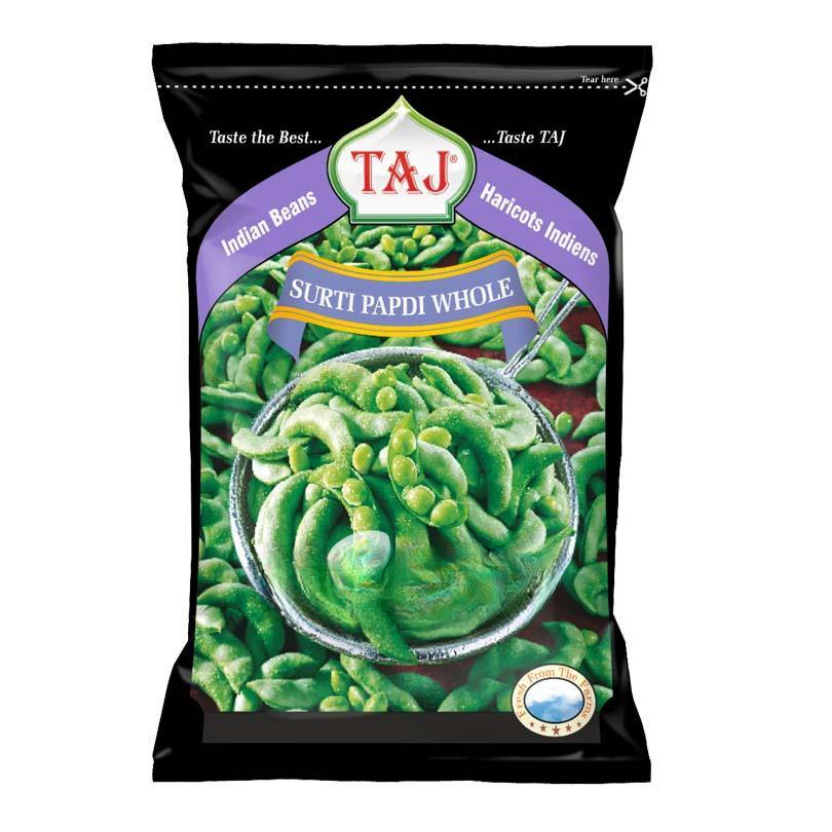 Taj Surti Papdi Whole 300g - Frozen Flat Beans