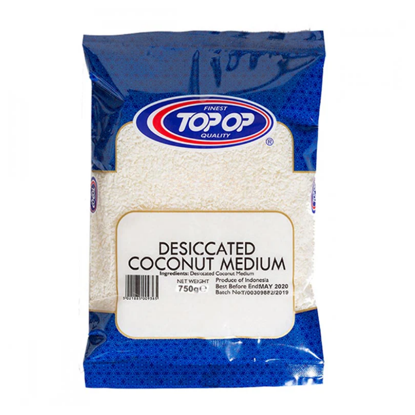 Top Op Desicated Coconut Medium 750g - Versatile Coconut Shreds