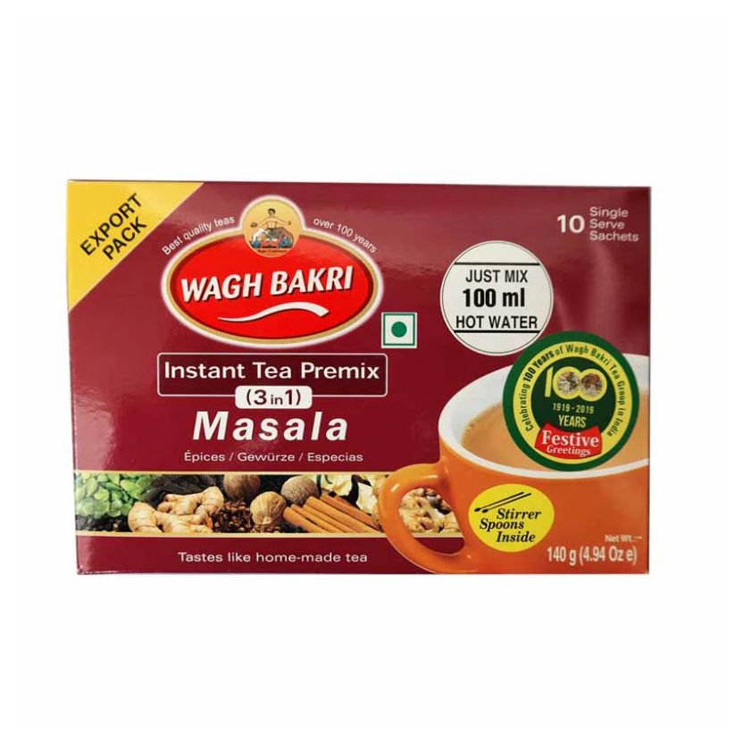 Wagh Bakri (3 In 1) Instant Tea Premix (Masala) 140g - Spiced Ready Mix